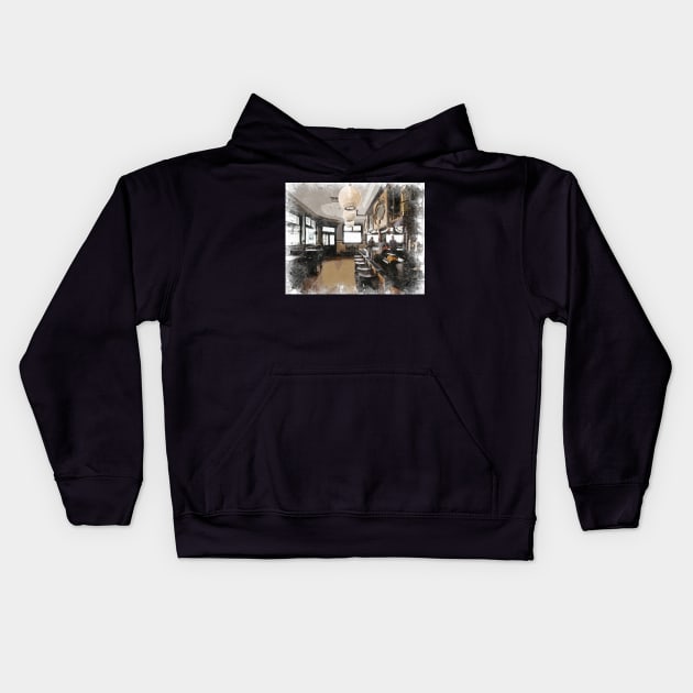 Public Bar- Early Evening Kids Hoodie by jngraphs